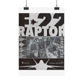 F-22 Raptor Satin Poster — Military Jet Pilot Cockpit Art Print